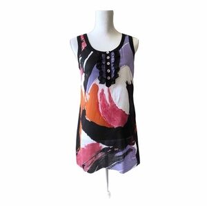 Kensie Multi-Color Sleeveless Shift Dress Size Small